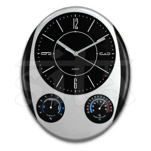 Reloj c/termometro e hidrometro 28cm