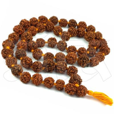 Collar RUDRAKSHA c/nudo (JAPA MALA) 55 semillas